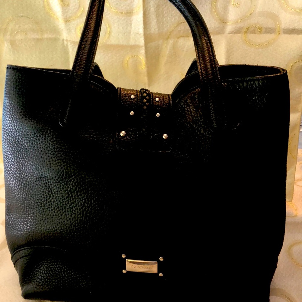Coccinelle Black Genuine Leather Shoulder Bag